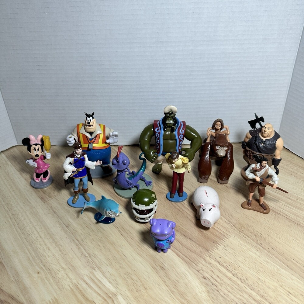Assorted Lot of 13 Disney Figurines Cake Toppers